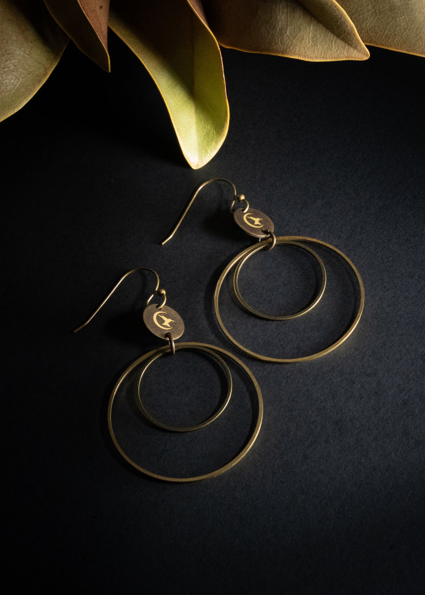 Medium Brass Hoop {Bronze and Antique Finish} 40mm-25mm