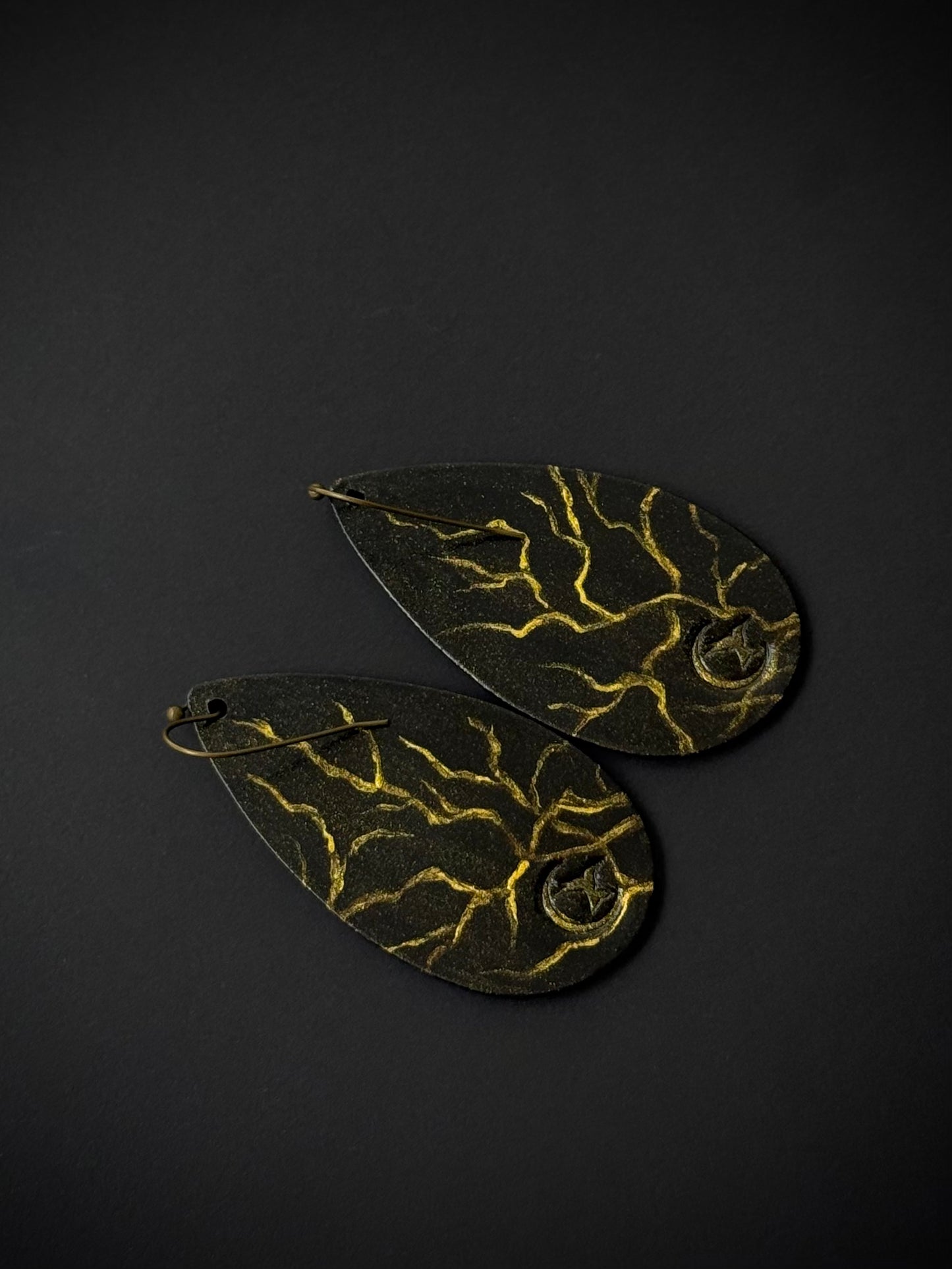 Sparrows Perched on Gold Branches