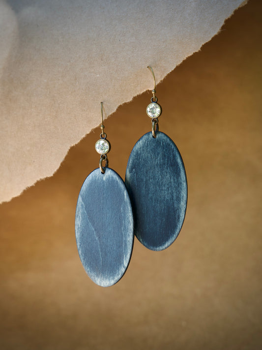 Large Denim Oval