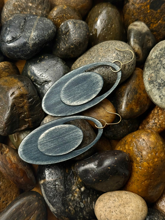 Large Oval Denim Pockets