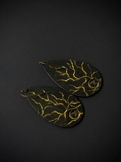 Sparrows Perched on Gold Branches