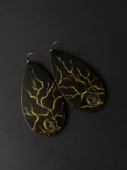 Birds Perched on Gold Branches